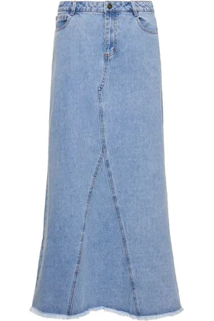 Designers Remix Maxirock Aus Denim Mit Patchwork „miles“
