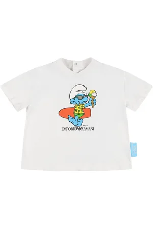 Emporio Armani T-shirt Aus Baumwolljersey Mit Druck