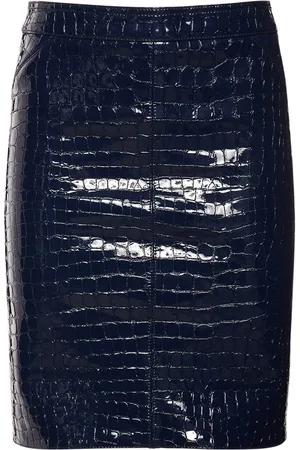 Tom Ford Minirock Aus Glänzendem Leder Mit Krokodilmuster
