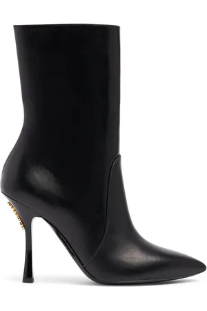 Moschino 100mm Hohe Stiefeletten Aus Leder