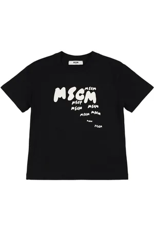 Msgm Bedrucktes T-shirt Aus Baumwolljersey