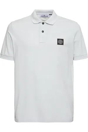 Stone Island Logo Cotton Blend Polo