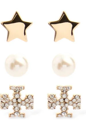 Tory Burch Set Of 3 Kira Stud Earrings