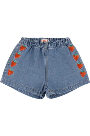 Tiny Cottons Shorts Aus Baumwolldenim Mit Stickerei