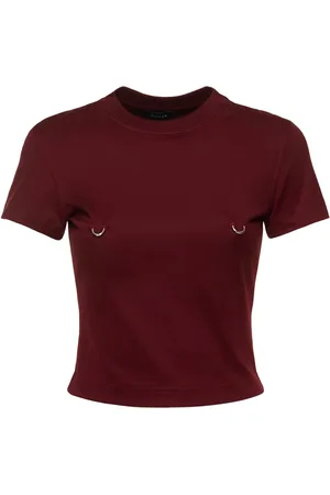 MUGLER Oberteil Aus Baumwolljersey Mit Ringdetail