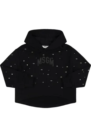Msgm Verziertes Sweatshirt Aus Baumwolle Mit Kapuze