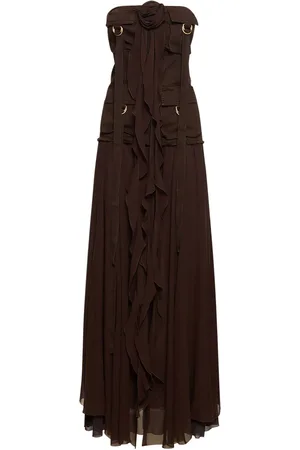 BLUMARINE Minikleid Aus Seidengeorgette, Lvr Exclusive