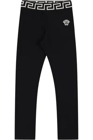 VERSACE Leggings Aus Baumwolljersey Mit Logo