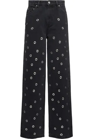 ROTATE Gerade Jeans Mit Hohem Bund