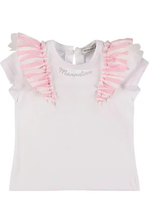 MONNALISA T-shirt Aus Baumwolljersey Mit Besatz