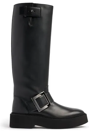 Roger Vivier 65mm Hohe Bikerstiefel Aus Leder "viv Ranger"