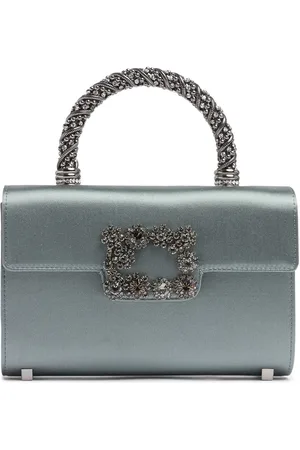 Roger Vivier Mini Envelope Flower Leather Bag