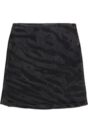 Ganni Denim-minirock „lazer“