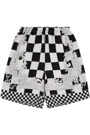 VERSACE Shorts Aus Seide Mit Druck