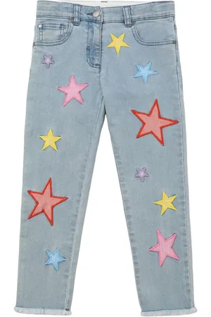 Stella McCartney Jeans Aus Stretch-baumwolle Mit Sternen