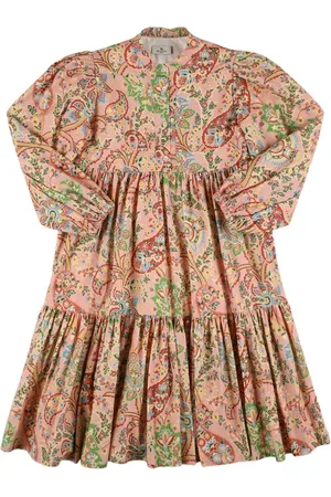 Etro Kleid Aus Baumwollpopeline Mit Druck