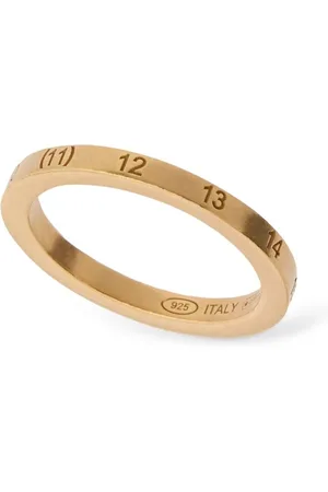 Maison Margiela Dünner Silberner Ring Mit Zahlenlogo
