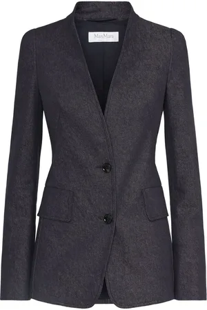 Max Mara Baumwollblazer Mit Denim-effekt „beatrice“