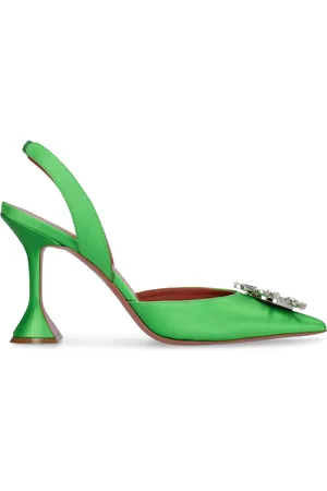 Amina Muaddi 95mm Hohe Pumps Aus Satin „begum“