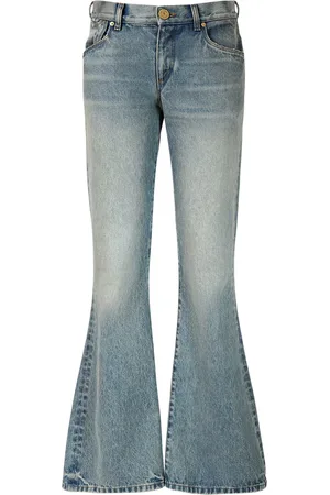 Balmain Ausgestellte Jeans Aus Denim