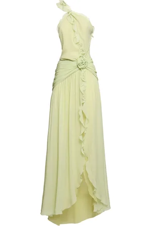 BLUMARINE Midikleid Aus Seidensatin Mit Rüschen
