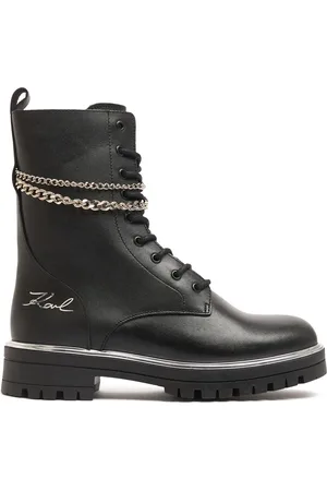 Karl Lagerfeld Kampfstiefel Aus Leder