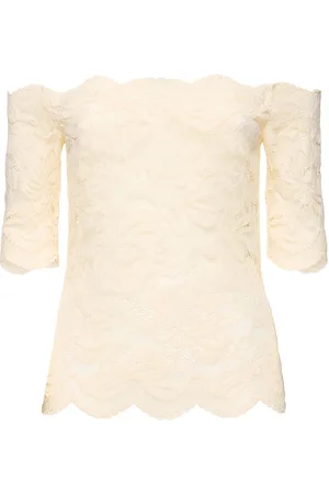 Paco rabanne Spitzentop Mit Carmenausschnitt