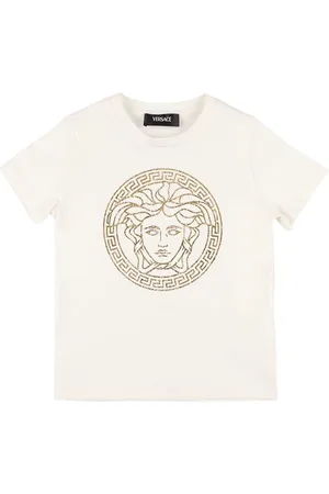 VERSACE T-shirt Aus Baumwolljersey Mit Medusadruck