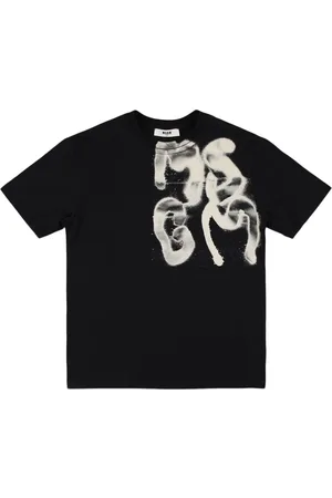 Msgm Bedrucktes T-shirt Aus Baumwolljersey