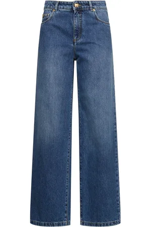 Moschino Raw Denim-jeans Mit Weitem Bein