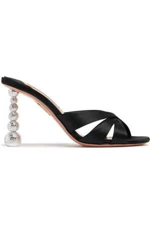 Aquazzura 95mm Hohe Satin-mules „yes, Baby“
