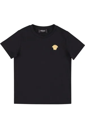 VERSACE T-shirt Aus Baumwolljersey Mit Stickerei