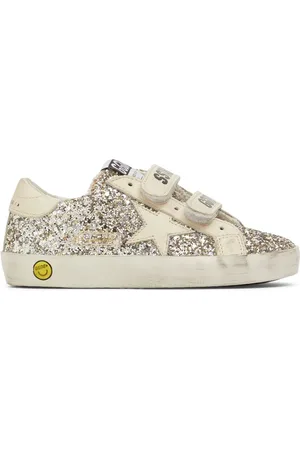 Golden Goose Riemensneakers Aus Leder Mit Glitzer „old School“
