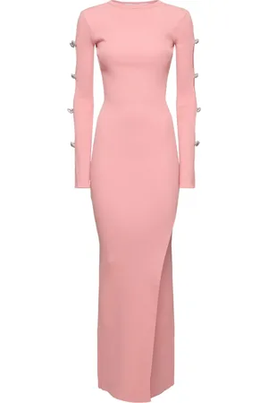 Mach & Mach Maxikleid Mit Stretch-strick Und Verzierung