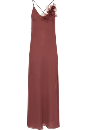 BLUMARINE Langes Kleid Aus Seidentaft