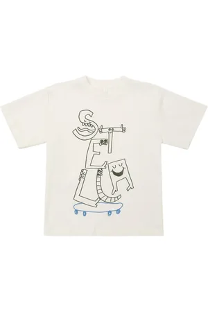 Stella McCartney Bedrucktes T-shirt Aus Baumwolljersey