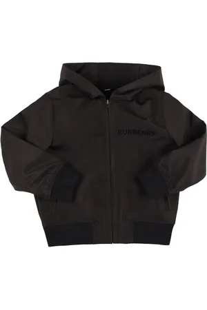 Burberry Nylonjacke Mit Kapuze Und Logo