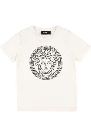 VERSACE T-shirt Aus Baumwolljersey Mit Medusadruck