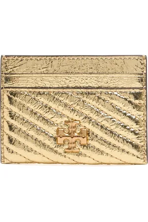 Tory Burch Kira Metallic Moto Quilt Card Case