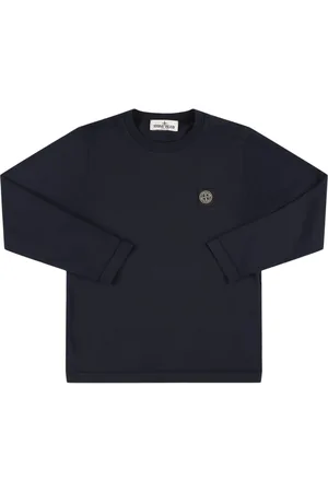 Stone Island Langärmeliges T-shirt Aus Baumwolle