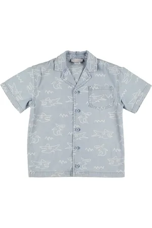 Stella McCartney Hemd Aus Leichtem Baumwolldenim Mit Logodruck