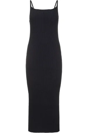 Auralee Besticktes Maxikleid Aus Baumwollstrickripp