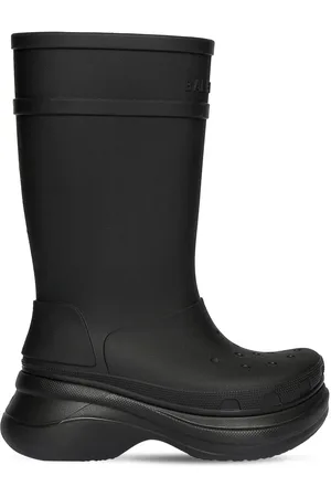 Balenciaga Stiefel Aus Gummi Mit Krokoprägung