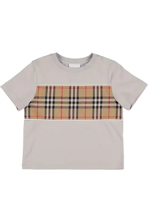 Burberry T-shirt Aus Baumwolljersey Mit Karobesatz