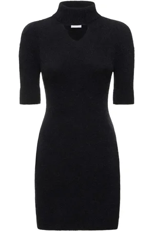 Patou Midikleid Aus Strick Mit Rollkragen
