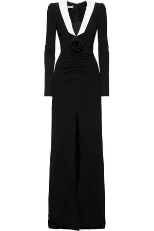 Alessandra Rich Cady-abendkleid Mit Rose
