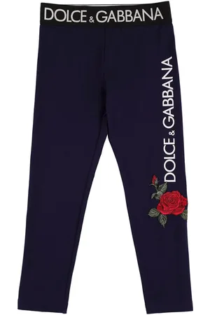 Dolce & Gabbana Baumwoll-leggings Mit Logodruck Und Logoband
