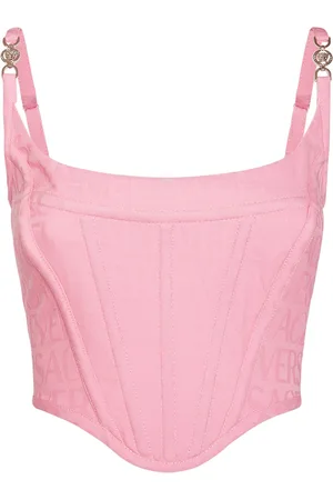 VERSACE Korsett-oberteil Aus Wolljacquard Mit Logo