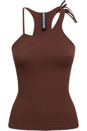 ANDREADAMO Geripptes Jersey-tanktop