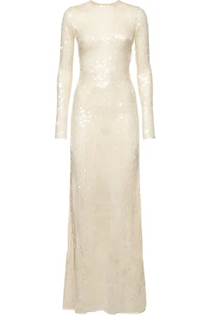 DAVID KOMA Langärmeliges Abendkleid Mit Pailletten